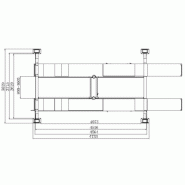 Pont élévateur 4 colonnes 4t avec levage auxiliaire_1