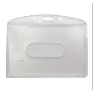 Porte-badge cristal dépoli - référence : IDS78 - Lot de 100_1