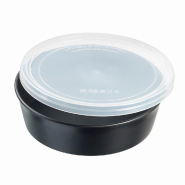 Saladier avec couvercle PP réemployable LOOP 1000ml anthracite mat - par 60_1