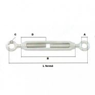 Tendeur d'arrimage - sécurité levage - à cage - SLT 2 AC 190 - acier zingué avec certificat CE_1