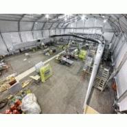 Tente de stockage fermée polygonal / structure fixe en aluminium / couverture unie en pvc_1