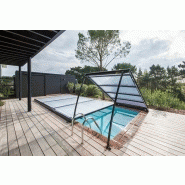 Abri piscine plat amovible manuel - Protection esthétique et sécurisée avec modules relevables et empilables_1