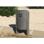 Poubelle publique ELIPSIS 50 PA656 - plastique recyclé 100% recyclable et résistant_1