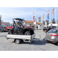 Remorque à plateau modulaire - 1 essieu ALKO 1350 kg freiné - Humbaur 1420 - 2650x1650x300 mm_1