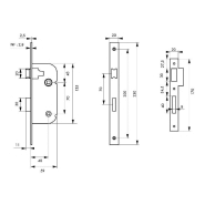 Serrure à encastrer norme NF - condamnation réversible - finition époxy noir granité ou zinguée - marque Thirard_1