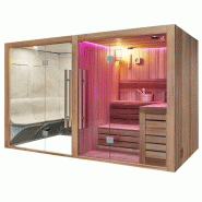 COMBI SAUNA HAMMAM BOREAL® SUBLIMATION ROUGE - 8 PLACES - 340*175*210_1