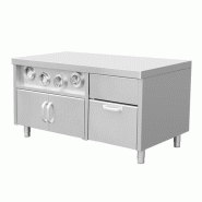 Comptoir à café inox avec porte-gobelets et compartiment glaçons - 1500 mm_1