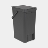 Poubelle Brabantia Sort & Go -16 litres - Grey avec support mural inclus_1