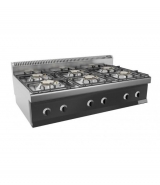 Cuisinière à gaz professionnelle 6 brûleurs 9,5 kW - CHR - Compacte avec système anti-projections_1