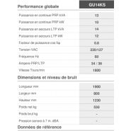Dynamic GU14KS - Groupe électrogène industriel insonorisé Genmac - 60Hz @ 1800rpm - 220/127V 3PH_1