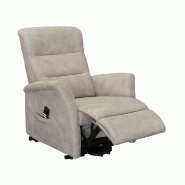 Fauteuil relax releveur électrique bi-moteur MIOS - tissu microfibre mastic - confort pour petites tailles_1