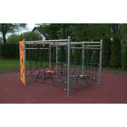 Jeu à cordes agilité en acier inoxydable pour aire de jeux - Conforme EN1176 - Référence BT16110_1