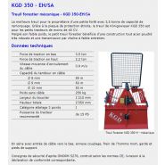KGD 350 EH/SA - Treuil forestier Königswieser - 3,5 tonnes - Poids sans câble 256 kg_1