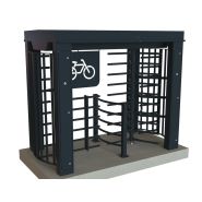 Tourniquet piéton bidirectionnel simple avec accès vélo bidirectionnel - LBA TBIKE_1