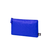 Trousse de toilette zippée en polyester 600D RPET - Couleur bleue - 30g_1