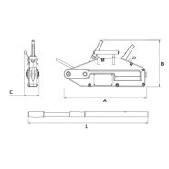 Palan tire câble EXO - capacité 800 à 5200 kg - câble acier 20m et levier télescopique_1