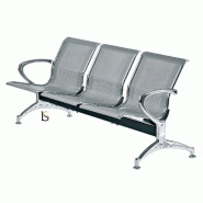 Poutre d'accueil Design en métal Yoni. - 3 places_1