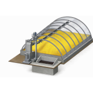 Stockage céréales sous bâtiment demi lune