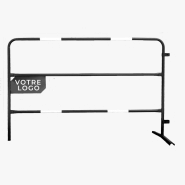 Barrière de chantier TP - Plaque latérale - Lot de 95 - Hauteur 1m - Longueur 1,5m - Personnalisable_1