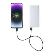 Power Bank USB en aluminium - Batterie 10 000 mAh - 2 ports USB et USB-C - Couleur argenté_1