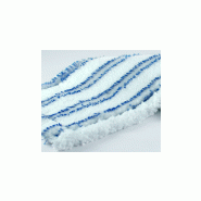 Bandeau microfibre poches et languettes blanc avec bande abrasive bleue 40cm_1