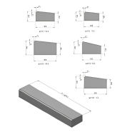 Bordure type CS2 classe U+B 25x13,5x100cm - Béton - Caniveau simple pente - Fabrication Française_1