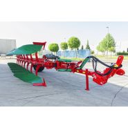 Charrue monoroue réversible avec 6 à 9 corps et systèmes de sécurité