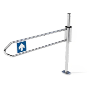 Portillon magasin extensible INOX - ouverture 0° à 90°, bras 765mm à 1120mm, signalisation, fermeture automatique_1