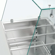 Saladette réfrigérée avec pare-haleine bombée - 2 portes, 2 bacs GN 1/1 et 3 bacs GN 1/6_1