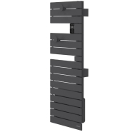 Sèche-serviettes connecté Nefertiti étroit mât gauche 600W anthracite - Atlantic - 850616_1