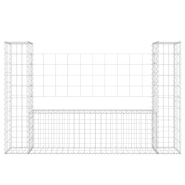 Vidaxl panier de gabion en forme de u avec 2 poteaux fer 140x20x100 cm 151275_1