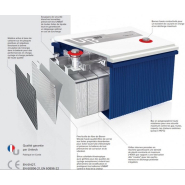 Batterie solaire 220Ah gel plomb/carbone 12V Uniteck - Fabrication française et haute performance_1