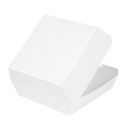 Boîte hamburger carton ondulé THE PACK nano micro 14.2x13.7x6.1cm blanc - par 50_1