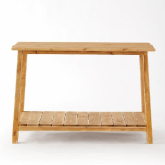 Console 2 niveaux L110 x P45 x H75 cm bois contemporain_1