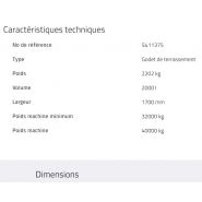 Godet d'excavation S80 - Rototilt - 2000 L - avec dents_1