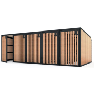 Abri vélo sécurisé en acier galvanisé - Fermeture par cadenas, monnayeurs, digicode ou système de badge - Toiture BACACIER et bardage personnalisable_1