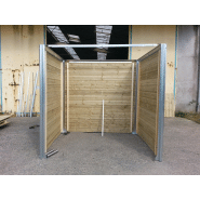 Cache-bac pour colonne d'appoint volontaire - Accepte 2 bacs 4 roues - Structure résistante bois ou acier_1