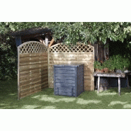 Composteur Thermo-Wood 400 L - Brun - Imitation bois - Avec grille de fond_1