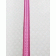 Fil électrique tissé rose vintage - Look rétro en tissu - Double câble 0,75mm - Vendu au mètre_1