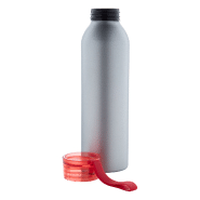 Gourde de sport en aluminium - 650 ml - avec couvercle coloré et dragonne en silicone_1