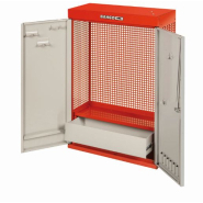 Armoire 2 portes à roulettes rouge - 1605 mm x 450 mm x 625 mm - 1495CD60WRED_1