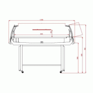 Îlot de refroidissement avec couvercle en verre 1.3 Combisteel_1