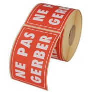 Étiquette d'expédition - Vélin avec impression rouge ou bleue - Différents messages disponibles_1