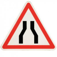 Panneau de danger A3 - Chaussée rétrécie - WP Signalisation - Thermoplastique, Innov ou Tradition, Classe 1 à 3_1