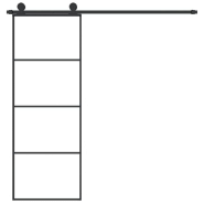 Vidaxl porte coulissante avec kit de quincaillerie 76x205 cm verre esg 3152146_1