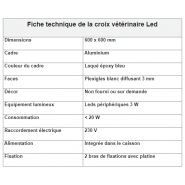 Croix vétérinaire LED - Direct Enseignes - Faible consommation < 20 W - Format 600x600 mm_1