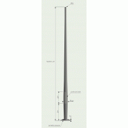 Mât d'éclairage public aura / hauteur 4 m / diamètre 60 mm / diamètre base 140 mm