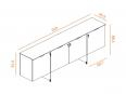 Meuble de service portes battantes ELYSIUM E.2 L242xH86 - Atra_1