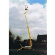 Nacelle tractable télescopique 180NWT - Thomas - Hauteur de travail 18 m - Capacité de levage 250 kg - Double bras avec JIB pivotant 130°_1