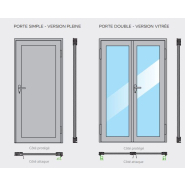 Porte simple et double sur mesure avec pare-balles - fb6 - ftqm 0051_1